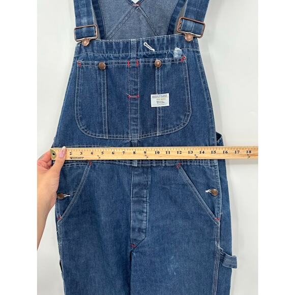 Vintage 70s JC Penny Big Mac Denim Bib Overalls Workwear Sanforized Union 32X30 - Picture 5 of 7